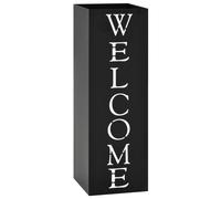 Vidaxl Umbrella Stand Welcome Steel Black