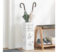 vidaXL Umbrella Stand White 15.5 x 15.5 x 49 cm Metal