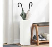 vidaXL Umbrella Stand White 15.5 x 15.5 x 49 cm Steel
