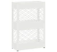 vidaXL Umbrella Stand with Storage White 28 x 12 x 41 cm Metal