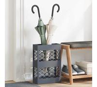 vidaXL Umbrella Stand with Storage Anthracite 28 x 12 x 41 cm Steel