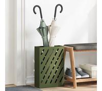 vidaXL Umbrella Stand with Storage Olive green 28 x 12 x 41 cm Metal