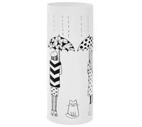 vidaXL Umbrella Stand Women Steel White Home Office Storage Holder Rack Bin