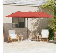 vidaXL Umbrella Terracotta 372 x 198 x 243 cm Polyester and Aluminium