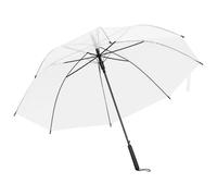 vidaXL Transparent Stick Umbrella - Lightweight POE Material with Sturdy Metal Ribs, Ideal for Walking, Weddings, Photography and Daily Commute.