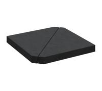 vidaXL Umbrella Weight Plates 2 pcs Black Granite Triangular 14 kg