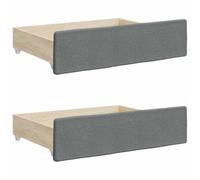 (dark grey, fabric) vidaXL Bed Storage Drawers Bedroom Underbed Organiser 2 pcs Engineered Wood