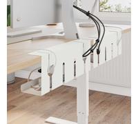 vidaXL Under Desk Cable Management Tray 2 pcs White 43 x 10 x 15 cm