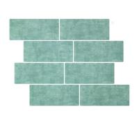 vidaXL Underground Tile 20 Pieces Grey/Green 29.4 x 21.4 cm, Kitchen, Rectangular, Modern, Glossy Finish, Style with Functionality in Your Cooking Area