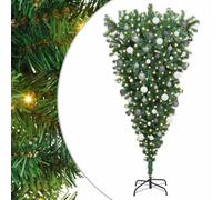 vidaXL Upside-down Artificial Pre-lit Christmas Tree with Ball Set,