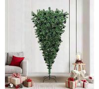 Vidaxl Upside-Down Artificial Pre-Lit Christmas Tree With Ball Set