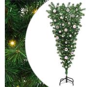 Vidaxl Upside-Down Artificial Pre-Lit Christmas Tree With Ball Set
