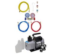 vidaXL Vacuum Pump with 2-Way Manifold Gauge Set - For Professional Air Conditioning and Refrigeration System Maintenance.
