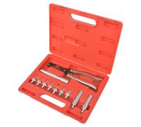 vidaXL Valve Seal Plier Tool Set - Carbon Steel Long Handle Pliers, Seal Adapters, Driving Handle & Deep Seal Driving Sockets