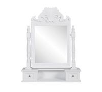 Vidaxl Vanity Makeup Table With Rectangular Swing Mirror Mdf