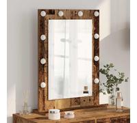 vidaXL Vanity Mirror Rectangular Smoked Oak 70 x 50 x 18 cm