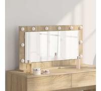 vidaXL Vanity Mirror Rectangular Sonoma Oak 80 x 45 x 18 cm