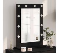 vidaXL Vanity Mirror Rectangular with Mirror Black Oak 70 x 50 x 18 cm