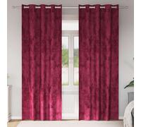 vidaXL Velvet Curtains 2 pcs Wine red 245 x 140 cm Velvet