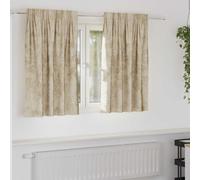 vidaXL Velvet Curtains with Curtains 2 pcs Cream 140 x 140 cm Velvet
