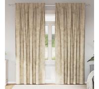 vidaXL Velvet Curtains with Curtains 2 pcs Cream 245 x 140 cm Velvet