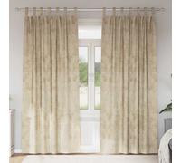 vidaXL Velvet Curtains with Curtains 2 pcs Cream 260 x 140 cm Velvet