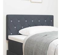 vidaXL Velvet Headboard Height Adjustable Dark Grey 90 cm Velvet