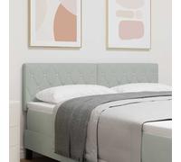 vidaXL Velvet Headboard Height Adjustable Light grey 140 cm Velvet