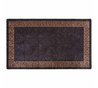 vidaXL Velvet Rug - Black and Gold, 190x300 cm, Anti-Slip, Noise Absorbing, Machine Washable, Attractive Decorative Patterns, Soft Touch, Durable, Low Maintenance.