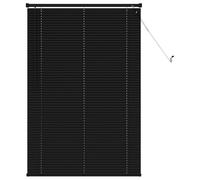 vidaXL Venetian Blind Manual Adjustable Black 150 x 80 cm PVC