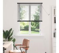 vidaXL Venetian Blind Manual Adjustable Black 150 x 90 cm PVC
