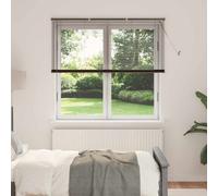 vidaXL Venetian Blind Manual Dark Brown with Pattern 150 x 130 cm PVC