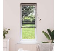 vidaXL Venetian Blind Manual Dark Brown with Pattern 150 x 40 cm PVC, Modern PVC Venetian Blind, Indoor Use Window Treatment for Privacy Protection, Adjustable Light Filtration in Study Room
