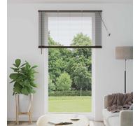 vidaXL Venetian Blind Manual Dark Brown with Pattern 213 x 160 cm PVC