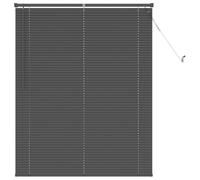 vidaXL Venetian Blind Silver Grey 150 x 110 cm 25 mm PVC, Modern, Durable Venetian Blind Solution for Home Office, Adjustable Light Filtration and Privacy Protection, Indoor Use