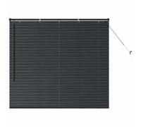 vidaXL Venetian Blinds Height Adjustable Black 130 x 140 cm Aluminium