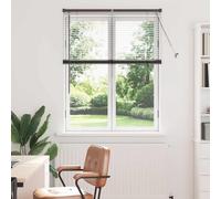 vidaXL Venetian Blinds Height Adjustable Black 130 x 100 cm Aluminium