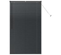 vidaXL Venetian Blinds Height Adjustable Black 175 x 100 cm Aluminium, Modern Rectangular Venetian Blinds, Durable Kitchen, Adjustable Indoor, Privacy, Light Control, Matte Finish