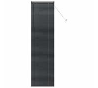 vidaXL Venetian Blinds Height Adjustable Black 220 x 65 cm Aluminium, Modern Rectangular Venetian Blinds, Durable Kitchen, Adjustable Indoor, Privacy, Light Control, Matte Finish