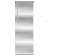 vidaXL Venetian Blinds Height Adjustable Silver 130 x 45 cm Aluminium, Modern Rectangular Venetian Blinds, Durable Kitchen, Adjustable Indoor, Privacy, Light Control, Matte Finish