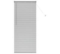 vidaXL Venetian Blinds Height Adjustable Silver 175 x 80 cm Aluminium, Modern Rectangular Venetian Blinds, Durable Kitchen, Adjustable Indoor, Privacy, Light Control, Matte Finish