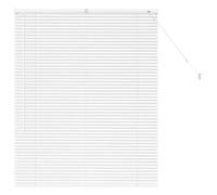 vidaXL Venetian Blinds Height Adjustable White 130 x 100 cm Aluminium, Modern Rectangular Venetian Blinds, Durable Kitchen, Adjustable Indoor, Privacy, Light Control, Matte Finish