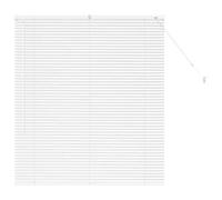 vidaXL Venetian Blinds Height Adjustable White 130 x 110 cm Aluminium, Modern Rectangular Venetian Blinds, Durable Kitchen, Adjustable Indoor, Privacy, Light Control, Matte Finish