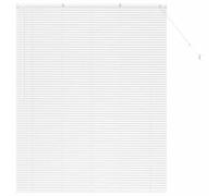 vidaXL Venetian Blinds Height Adjustable White 175 x 140 cm Aluminium, Modern Rectangular Venetian Blinds, Durable Kitchen, Adjustable Indoor, Privacy, Light Control, Matte Finish