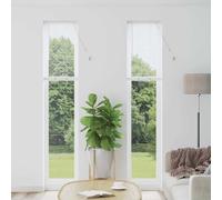 vidaXL Window Blind with Curtains Manual White Aluminium, Living Room, Modern Window Blinds, Adjustable, Durable Privacy, Vertical Slat for Home Decor