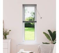 vidaXL Venetian Blinds with Curtains Dark Grey 130 x 50 cm Aluminium, Modern Rectangular Venetian Blinds, Durable Kitchen, Adjustable Indoor, Privacy, Light Control, Matte Finish