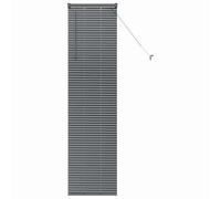 vidaXL Venetian Blinds Manual Dark Grey 175 x 50 cm Aluminium, Modern Rectangular Aluminum Blinds, Adjustable Indoor Window Treatments, Light Control Privacy for Home Decor, Office