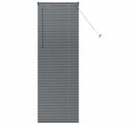 vidaXL Venetian Blinds Manual Dark Grey 175 x 60 cm Aluminium, Modern Rectangular Aluminum Blinds, Adjustable Indoor Window Treatments, Light Control Privacy for Home Decor, Office