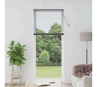 vidaXL Venetian Blinds with Curtains Dark Grey 220 x 85 cm Aluminium, Modern Rectangular Venetian Blinds, Durable Kitchen, Adjustable Indoor, Privacy, Light Control, Matte Finish