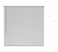 vidaXL Venetian Blinds Height Adjustable Silver 130 x 125 cm Aluminium